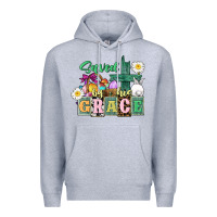 Heather Grey Saved by his grace Easter Premium Hoodie - CowGirlArtShop