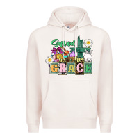Pale Pink Saved by his grace Easter Premium Hoodie - CowGirlArtShop