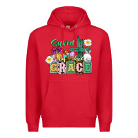 Red Saved by his grace Easter Premium Hoodie - CowGirlArtShop