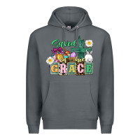 Rock Saved by his grace Easter Premium Hoodie - CowGirlArtShop