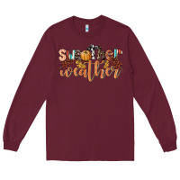 Burgundy Sweather Weather Long Sleeve Tee - LillyAllenDesigns