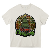 Cream happy christmas black Heavy Core Tee - JahusDesignShop