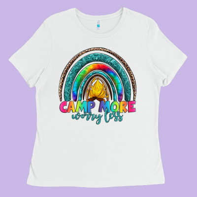 Camp More Worry Less Ladies Tee Designed By Artiststas