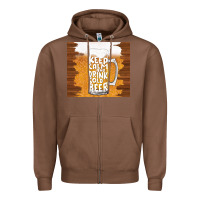 Chestnut keep calm and drink cold beer Zipper Hoodie - TumblerDesignByShophia