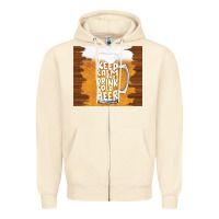 Sandshell keep calm and drink cold beer Zipper Hoodie - TumblerDesignByShophia