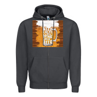 Smoke keep calm and drink cold beer Zipper Hoodie - TumblerDesignByShophia
