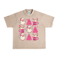 French Oak retro doodle pink christmas Urban Heavy Tee - MaliasSmallBusiness