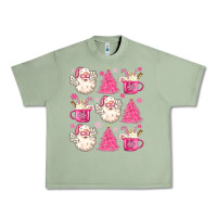 Oil Green retro doodle pink christmas Urban Heavy Tee - MaliasSmallBusiness