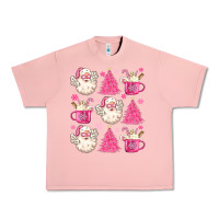 Salmon retro doodle pink christmas Urban Heavy Tee - MaliasSmallBusiness