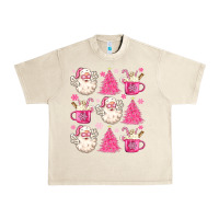 Sandshell retro doodle pink christmas Urban Heavy Tee - MaliasSmallBusiness