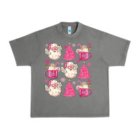 Retro Doodle Pink Christmas Urban Heavy Tee | Teevron