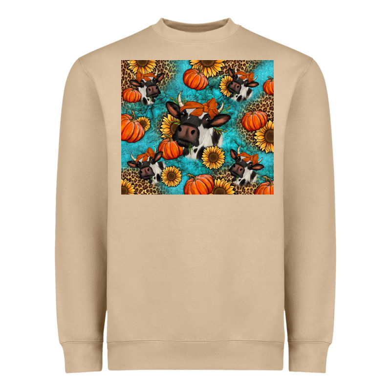 Autumn Pumpkins Holstein Cow Heavyweight Sweatshirt by Jasminsmagicworld | Teevron