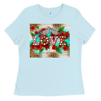 Baby Blue love birds and love with ross Ladies Tee - AdoDesignShop