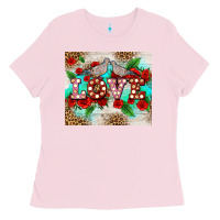 Bubblegum Pink love birds and love with ross Ladies Tee - AdoDesignShop