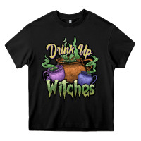 Black Drink up witches white Heavy Core Tee - JahusDesignShop