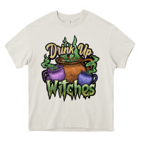 Cream Drink up witches white Heavy Core Tee - JahusDesignShop