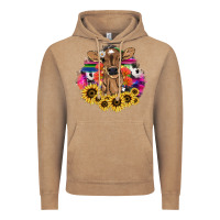 Vintage Coffee baby cow flower Vintage Hoodie - NancyCooperArtShop