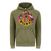 Baby Cow Flower Vintage Hoodie | Teevron