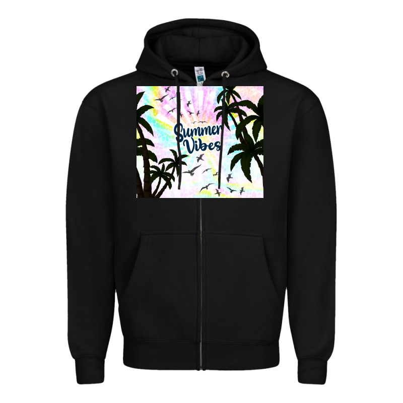Summer Vibes With Birds Zipper Hoodie by TumblerDesignByShophia | Teevron