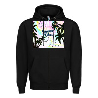 Black summer vibes with birds Zipper Hoodie - TumblerDesignByShophia