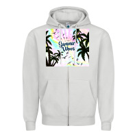 Dove Grey summer vibes with birds Zipper Hoodie - TumblerDesignByShophia
