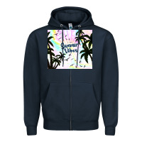 Navy summer vibes with birds Zipper Hoodie - TumblerDesignByShophia