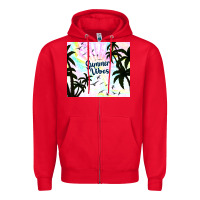 Red summer vibes with birds Zipper Hoodie - TumblerDesignByShophia