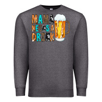 Charcoal Heather Mama Needs a Drink Premium Sweatshirt - CowCowDesign