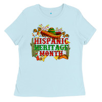 Baby Blue national hispanic heritage month Ladies Tee - BundleAndBundleShop