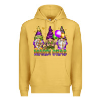 Antique Gold mardi gras with gnomies Premium Hoodie - HowdyJamesFarm