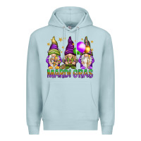 Blue Mist mardi gras with gnomies Premium Hoodie - HowdyJamesFarm