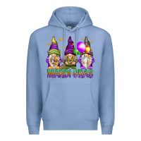 Colony Blue mardi gras with gnomies Premium Hoodie - HowdyJamesFarm