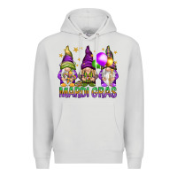 Dove Grey mardi gras with gnomies Premium Hoodie - HowdyJamesFarm