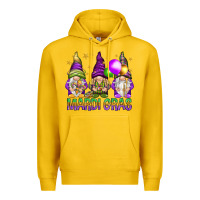 Lemon mardi gras with gnomies Premium Hoodie - HowdyJamesFarm