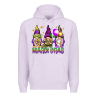 Lilac mardi gras with gnomies Premium Hoodie - HowdyJamesFarm