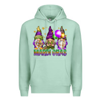 Seafoam mardi gras with gnomies Premium Hoodie - HowdyJamesFarm