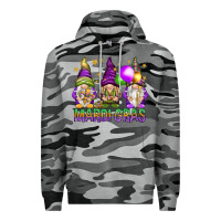 Slate Camo mardi gras with gnomies Premium Hoodie - HowdyJamesFarm