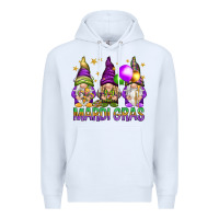 White mardi gras with gnomies Premium Hoodie - HowdyJamesFarm