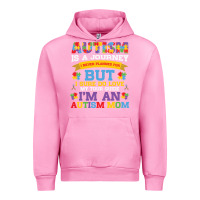 Fuchsia Pink lil autism mom Urban Hoodie - CowhideDigitalArt