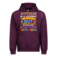Mauve Wine lil autism mom Urban Hoodie - CowhideDigitalArt