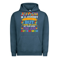 Pigment Midnight Navy lil autism mom Urban Hoodie - CowhideDigitalArt