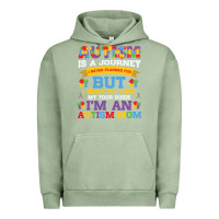 Pigment Oil Green lil autism mom Urban Hoodie - CowhideDigitalArt