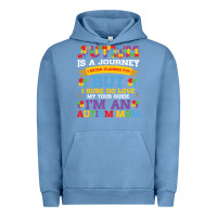 Pigment Pebble Blue lil autism mom Urban Hoodie - CowhideDigitalArt