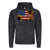 Vintage Black Distressed Yellow Sunflower American Flag Vintage Hoodie - Jasminsmagicworld