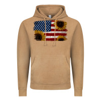 Vintage Camel Distressed Yellow Sunflower American Flag Vintage Hoodie - Jasminsmagicworld