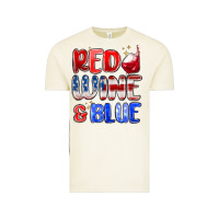 Vintage Arctic red wine and blue Vintage Tee - MaliasSmallBusiness