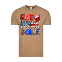 Vintage Coffee red wine and blue Vintage Tee - MaliasSmallBusiness