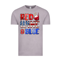 Vintage Zinc red wine and blue Vintage Tee - MaliasSmallBusiness