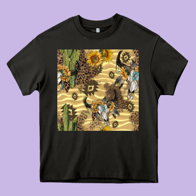 Aztec Bull Skull Heavy Core Tee Designed By Bundleandbundleshop