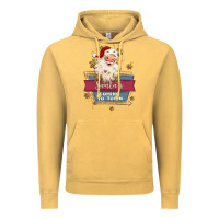 Vintage Mustard santa's coming to town Vintage Hoodie - MaliasSmallBusiness